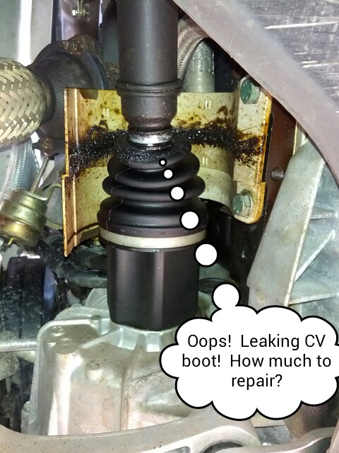 Oops! Leaking CV boot! How much to repair?
